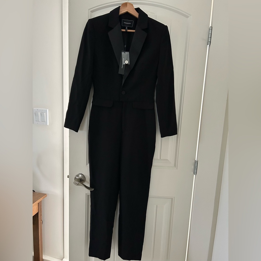 BCBG NWT Tuxedo Jumpsuit Size 2
